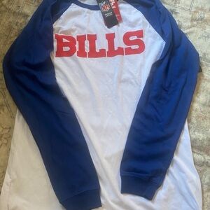 NFL Bills Blue and White Raglan Shirt